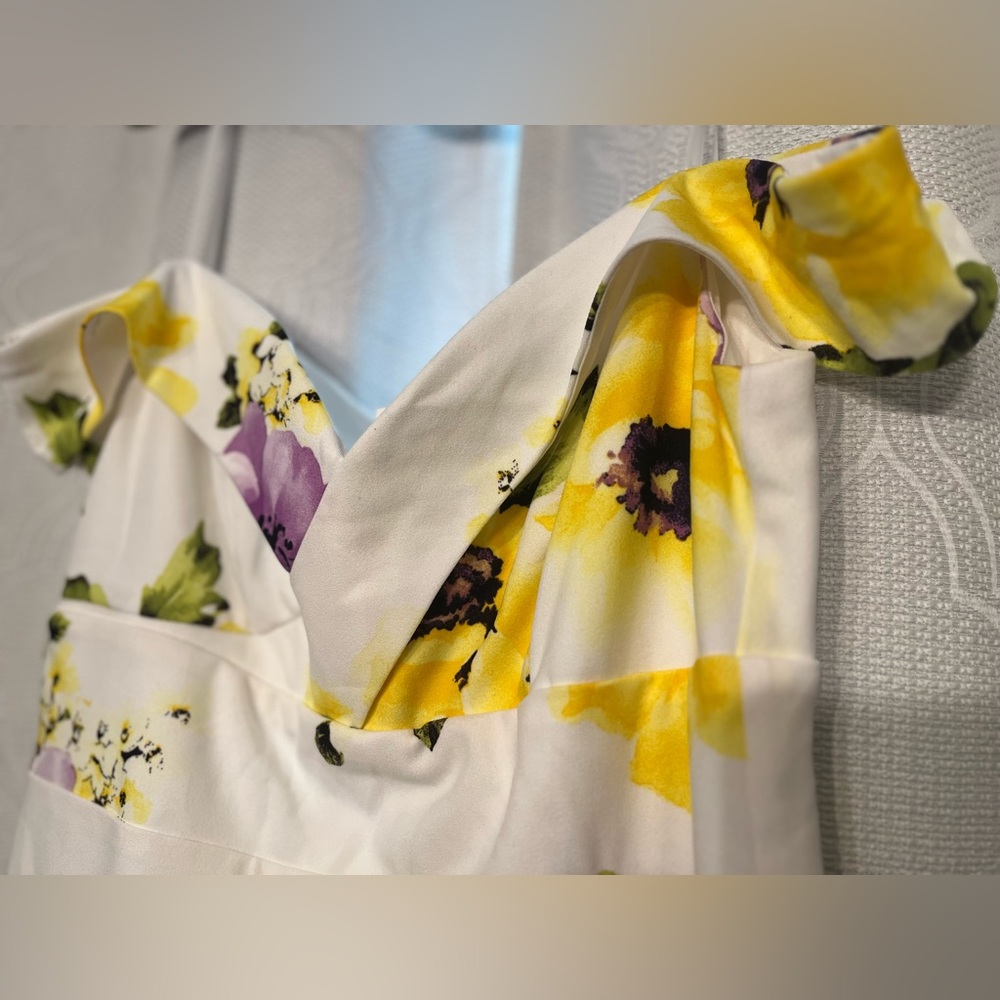 Rebecca B off the shoulder floral cocktail Dress Size 12